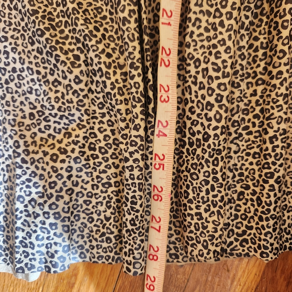 Animal Print Lightly Pleated Ann Taylor Midi Skirt - Picture 8 of 9